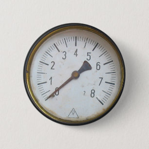 Round Pressure Gauge Metre Dial 6 Cm Round Badge