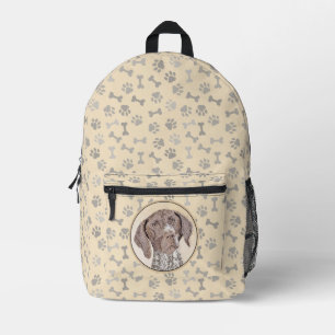 round printed backpack