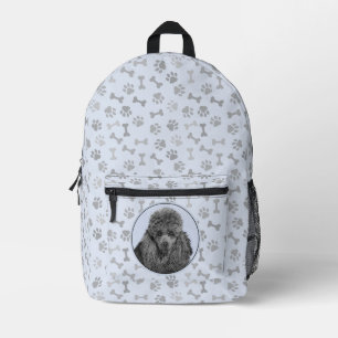 round printed backpack