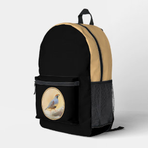 round printed backpack