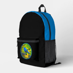 round printed backpack