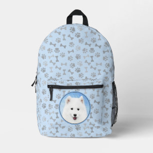 round printed backpack