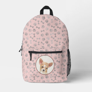 round printed backpack