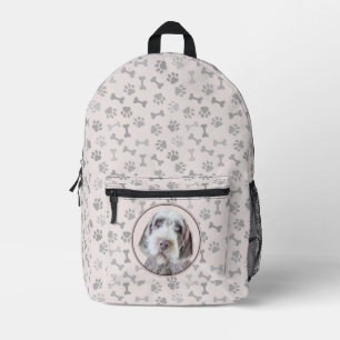 round printed backpack