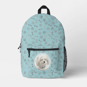 round printed backpack