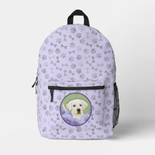 round printed backpack