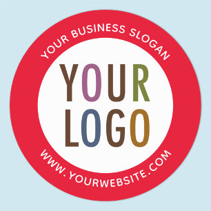 Round Promotional Business Stickers Company Logo