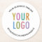 Round Pulpboard Paper Coasters Custom Logo Branded