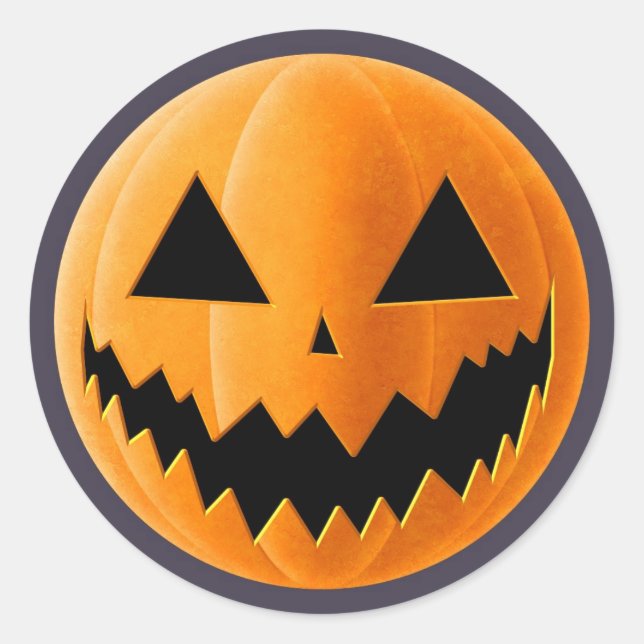Round Pumpkin Sticker (Front)