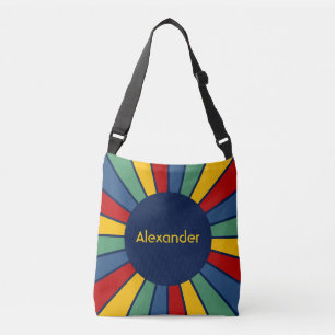 Round Rays Frame 01 + your backgr. & ideas Crossbody Bag