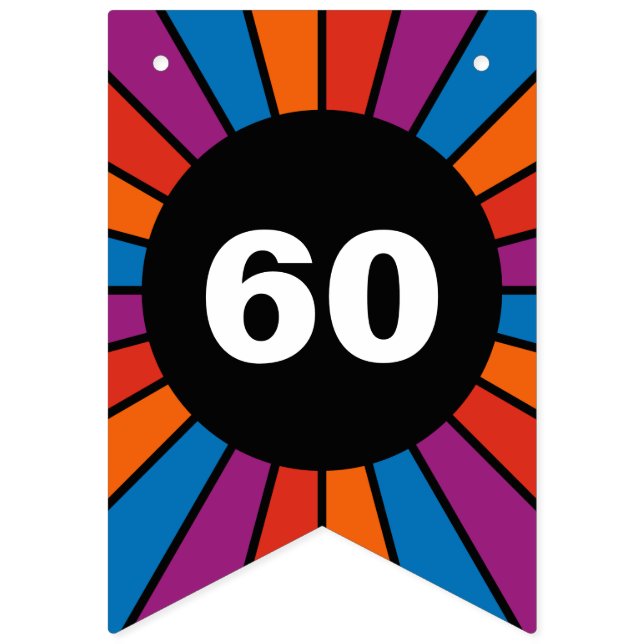 Round Rays Frame 20 + your backgr. & ideas Bunting (First Flag)