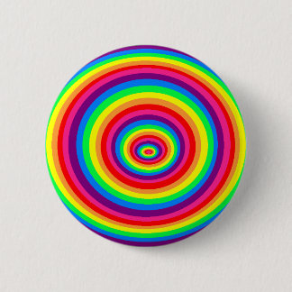 Round reason psychedelic rainbow swipes in 6 cm round badge