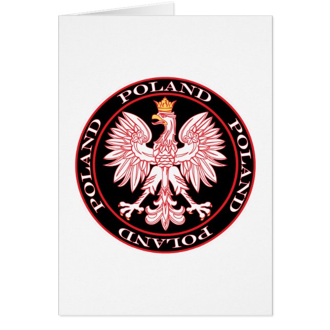 Round Red Polish Eagle (Front)