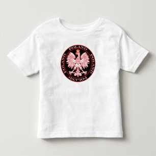 Round Red Polish Eagle Toddler T-Shirt