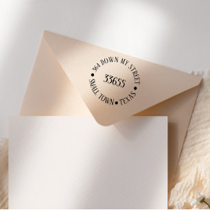 Round Return Address Self-inking Stamp