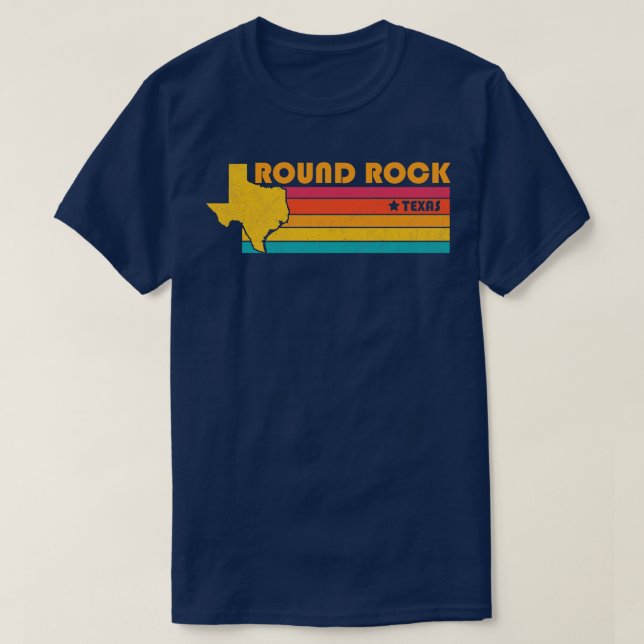 Round Rock Texas Vintage Distressed Souvenir T-Shirt (Design Front)