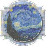 ROUND Sandstone COASTER - "Starry Night" -van Gogh<br><div class="desc">An image of "Starry Night" (1898) by Vincent van Gogh is featured on this round Sandstone Coaster. ►The image cannot be removed or replaced. ►Customise/personalise by adding custom text in your choice of font (style, colour, size), or an additional image or a logo. Makes a colourful and interesting gift. ►Design...</div>