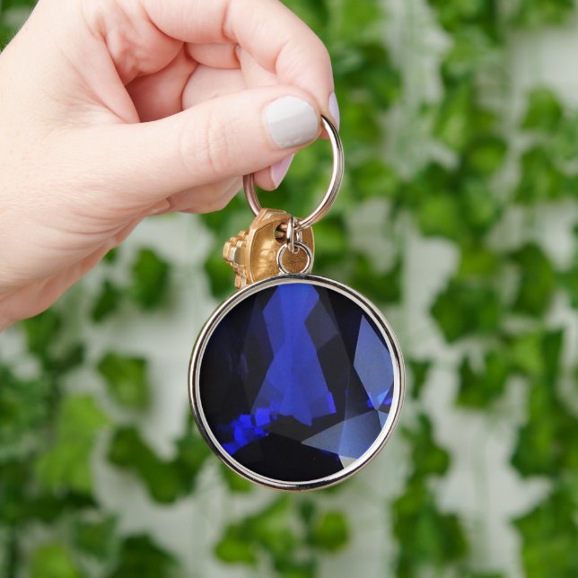 Round Sapphire Keychain (Hand)