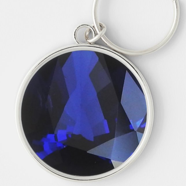 Round Sapphire Keychain (Front)