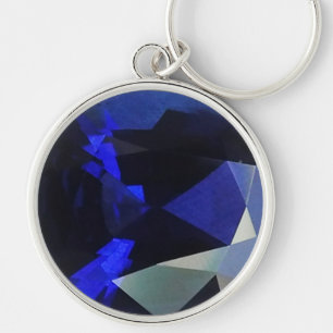 Round Sapphire Keychain