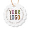 Round Scalloped Hang Tags with String Custom Logo