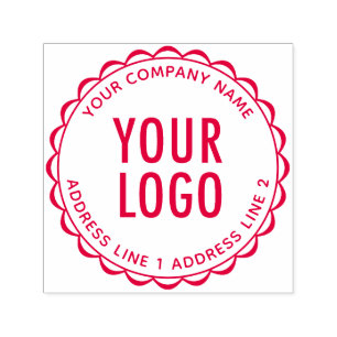 Round Self-Inking Return Address Stamp with Logo