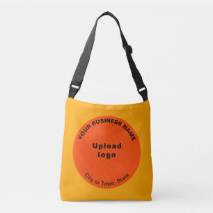 Round Shape Business Brand on Orange Color Crossbody Bag