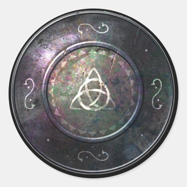 Round Shield Sticker - Triquetra Emblem (Front)