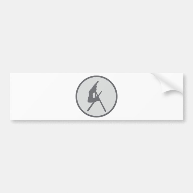round ski jump icon bumper sticker (Front)