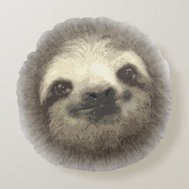 Round Sloth Pillow (Front)
