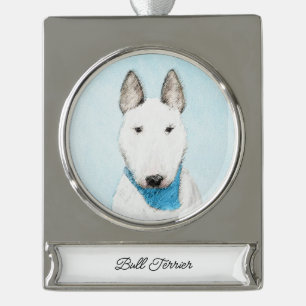 round-small silver plated banner ornament