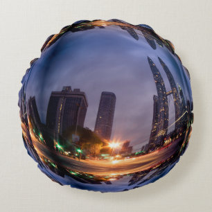 Round Soap Bubble Throw Pillow - Amazing