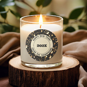 Round Sticker   Festive 3-inch Happy New Year!