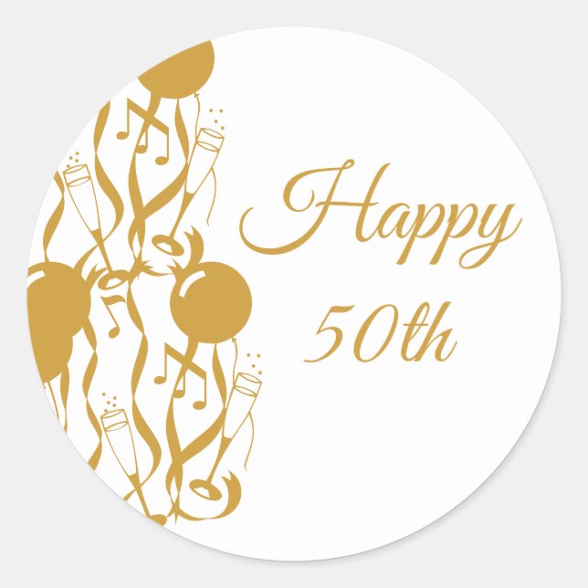 Round Sticker Happy 50th Anniversary (Front)