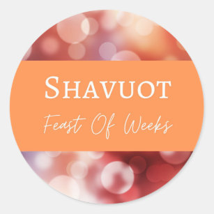 Round Sticker Label Shavuot Feast Of Weeks