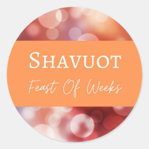 Round Sticker Label Shavuot Feast Of Weeks