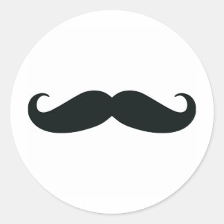 Round Sticker - Moustache