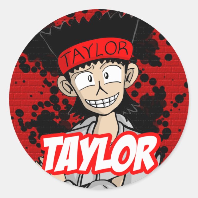 Round Sticker Taylor (Front)