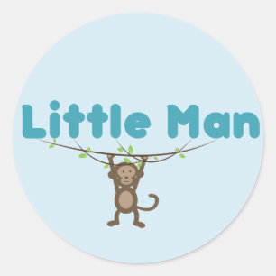 Round sticker with monkey design