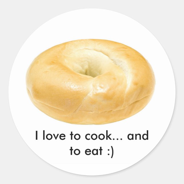 Round stickers with a bagel (Front)