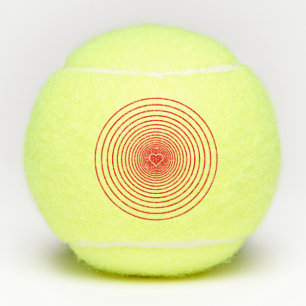 Round Stripe Tennis Balls with heart