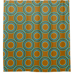 Round Stripes Frame IX + your ideas Shower Curtain