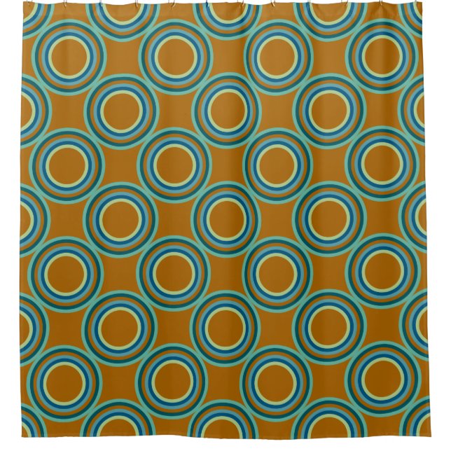 Round Stripes Frame IX + your ideas Shower Curtain (Front)