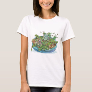 Round Succulent Garden T-Shirt
