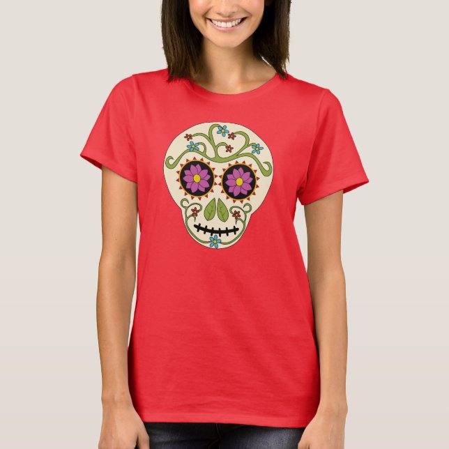 Round Sugar Skull T-Shirt (Front)