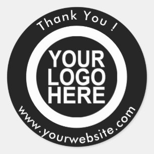 Round Thank You Stickers Business Logo Promotional