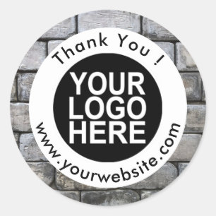 Round Thank You Stickers Business Logo Promotional