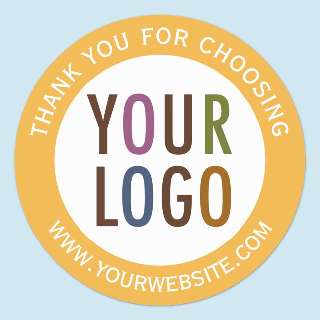 Round Thank You Stickers Business Logo Promotional (MISOOK Round Thank You Sticker)