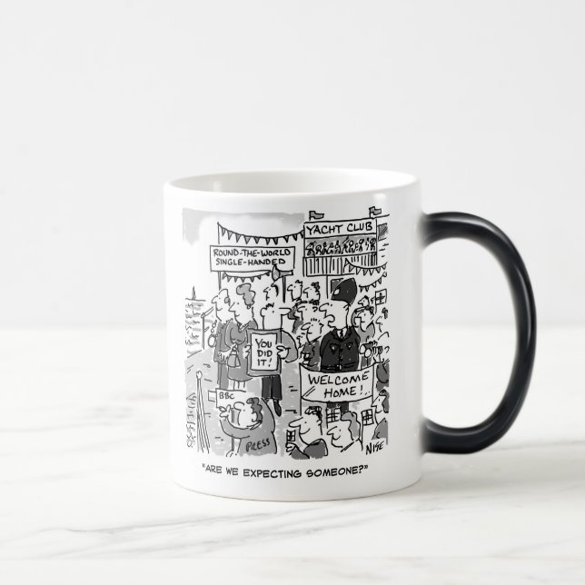 Round the World Yachtsman - Sailing Theme Magic Mug (Right)