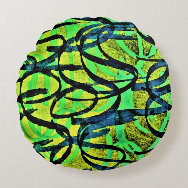 Round Throw Pillow (Front)